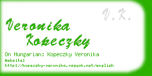 veronika kopeczky business card